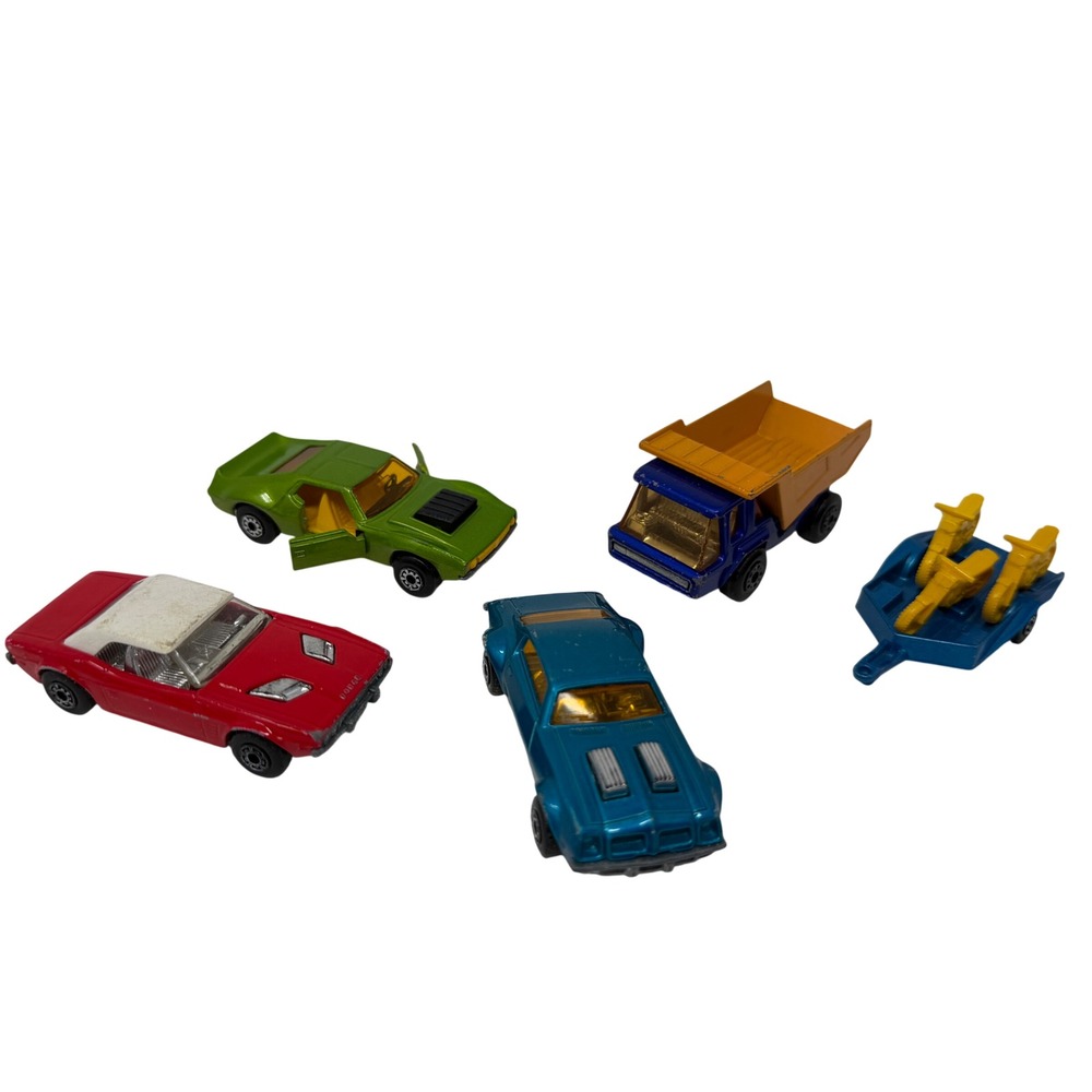 Vintage Matchbox Superfast Lesney 1970s Car Lot Dodge Firebird AMX Motorcycle